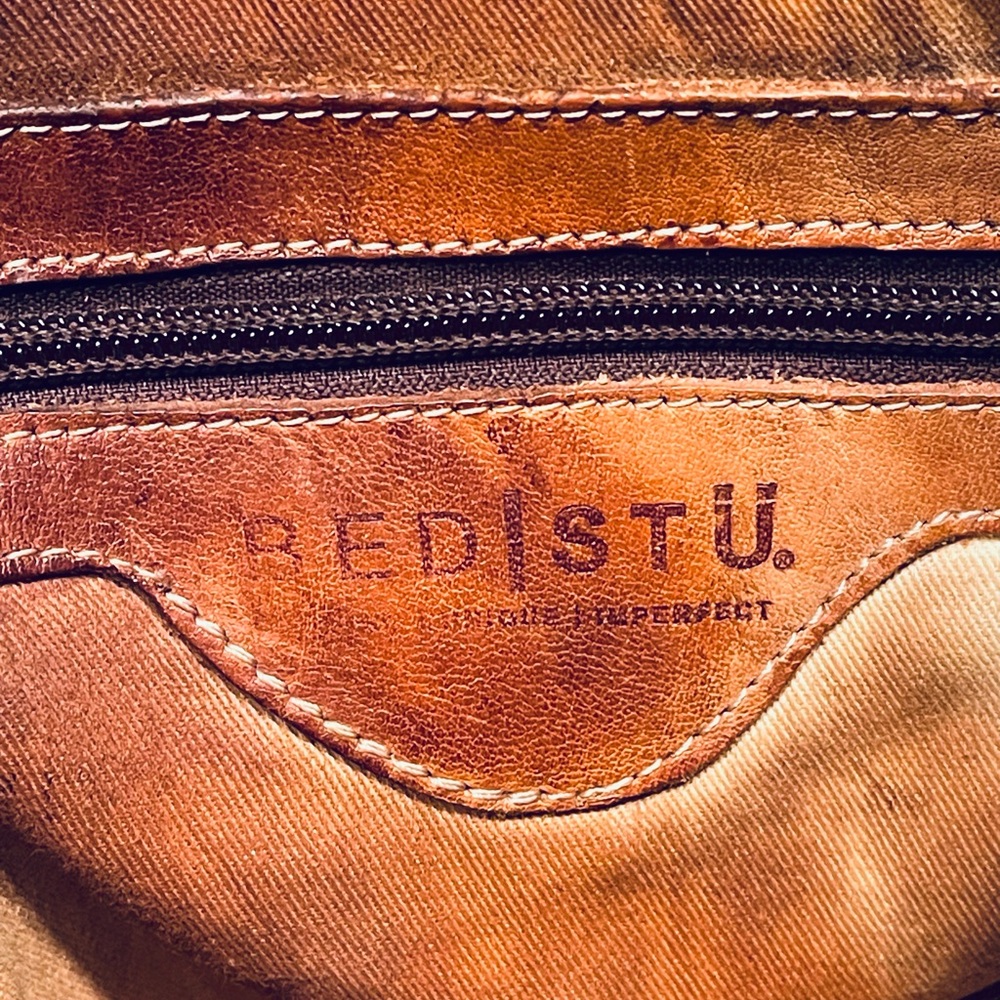 Bed Stu Distressed Tan/Brown Leather Crossbody - Picture 10 of 16